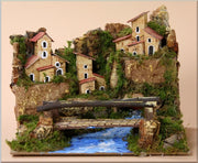 CASE SU PONTE E FIUME 24X21X21CM