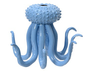 PORTA CANDELA OCTOPUS A FORMA DI POLIPO 30X28X20,5CM AZZURRO