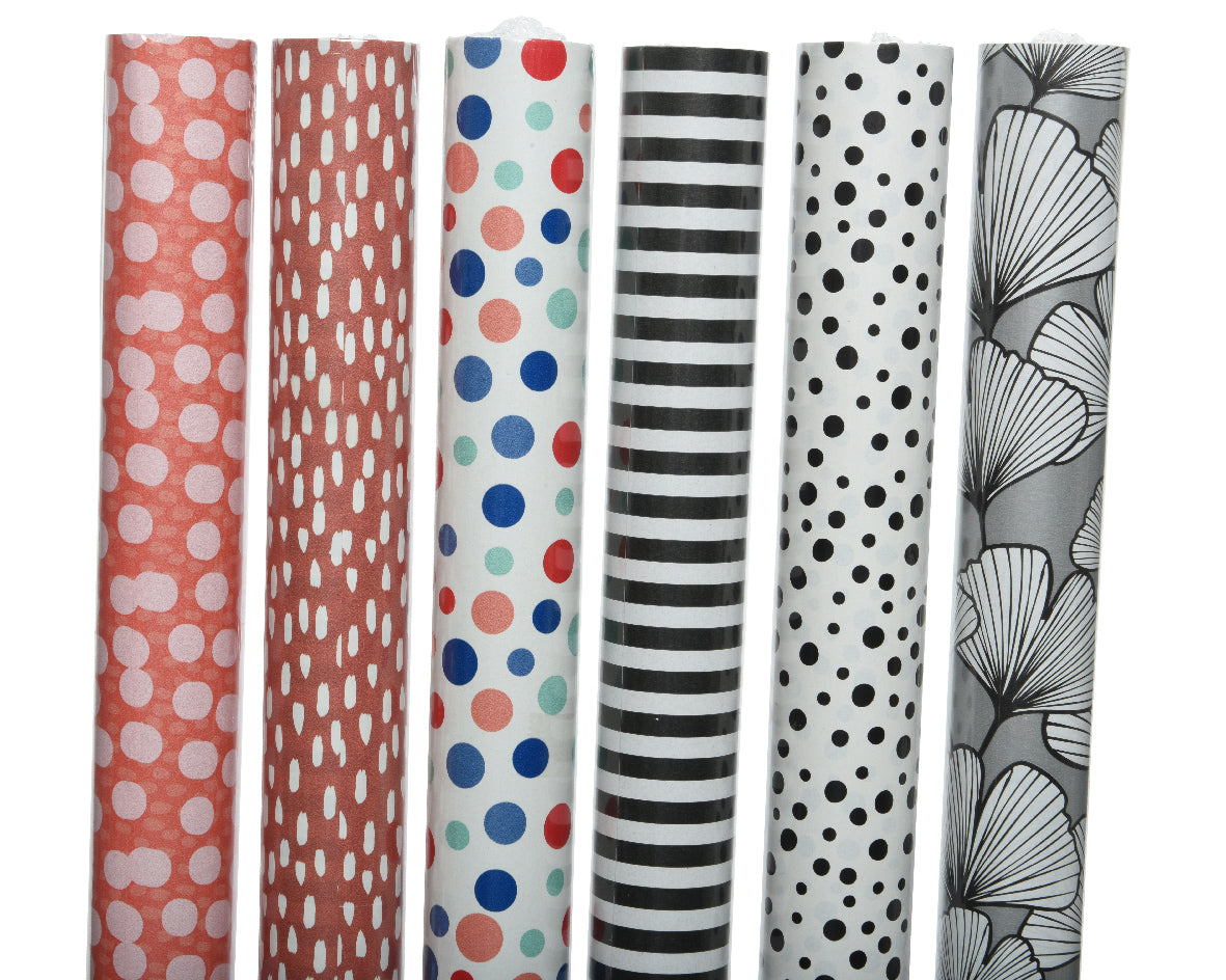ROTOLO 1PZ CARTA REGALO 200X70CM DOTS ASSORTITO
