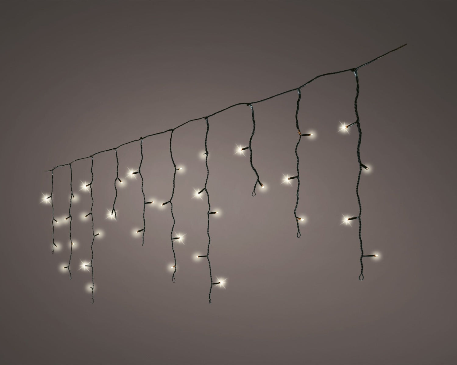 STALATTITE LUCE GHIACCIOLI BIANCO CALDO EXTRA 175 LED 8 GIOCHI DI LUCE 7,5MT