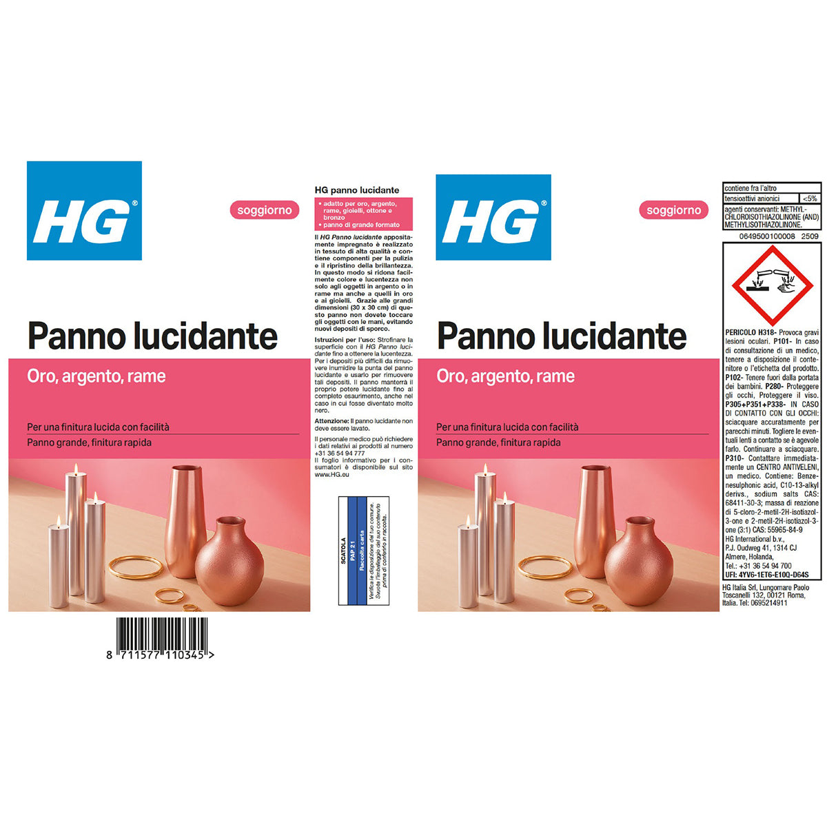 HG PANNO LUCIDANTE PER ARGENTO