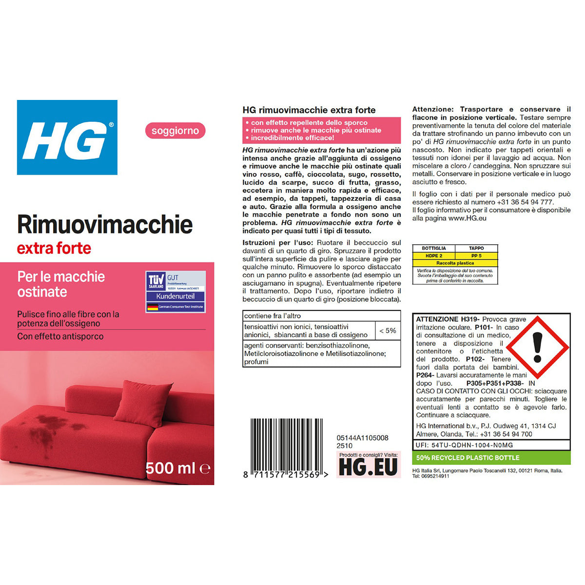 HG SPRAY RIMUOVIMACCHIE EXTRAFORTE 500 ML