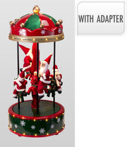 Giostra natalizia con Babbo Natale, 110 cm, 114 LED a luce bianco caldo