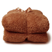 COPERTA PLAID TEDDY 150X200CM MARRONE PELLE