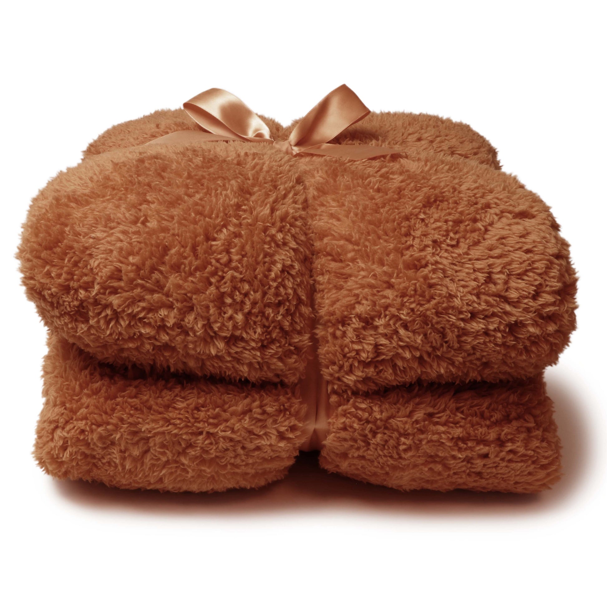 COPERTA PLAID TEDDY 150X200CM MARRONE PELLE