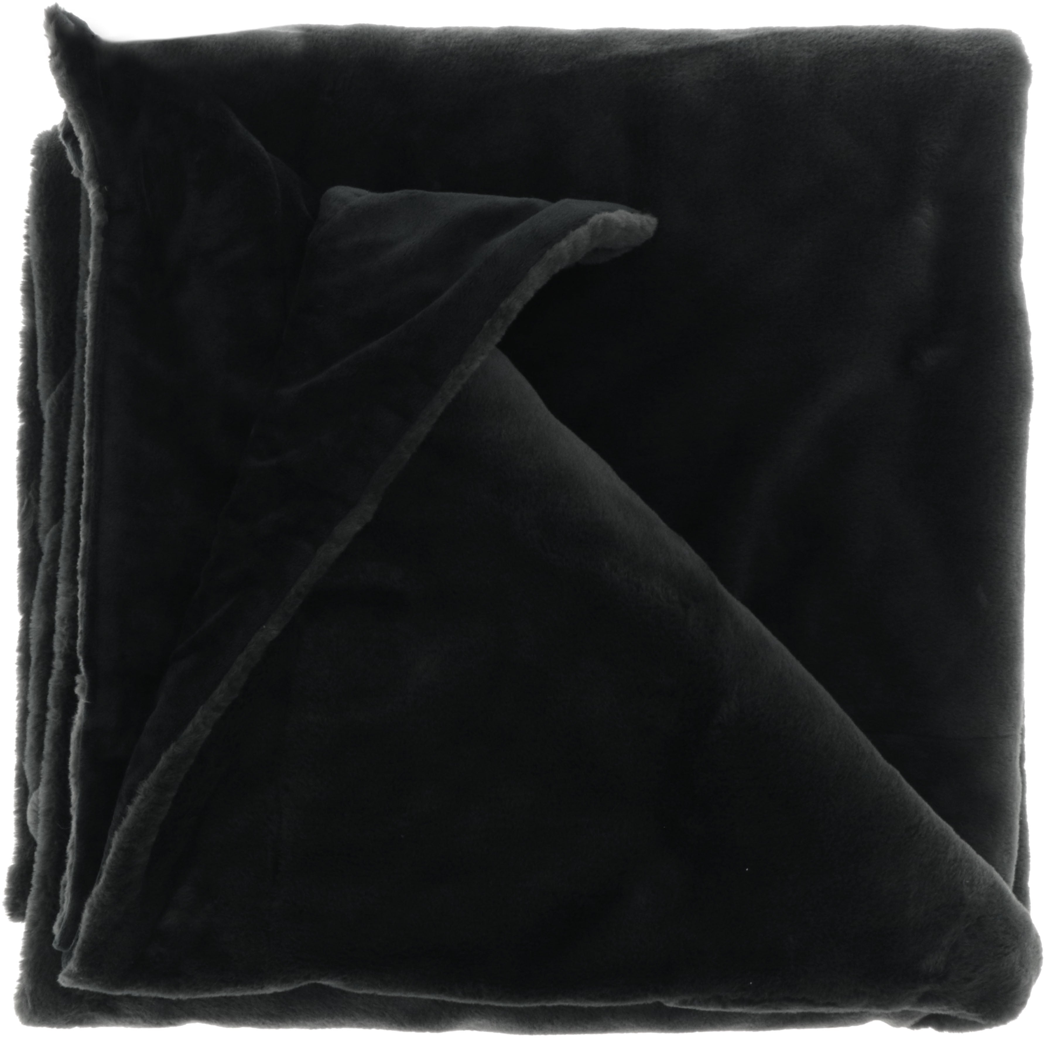 COPERTA PLAID KLAAS 150X200CM NERA