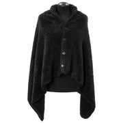 MANTELLA PLAID CON BOTTONI NOX 75X150CM NERO