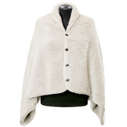 MANTELLA PLAID CON BOTTONI NOX 75X150CM BIANCO