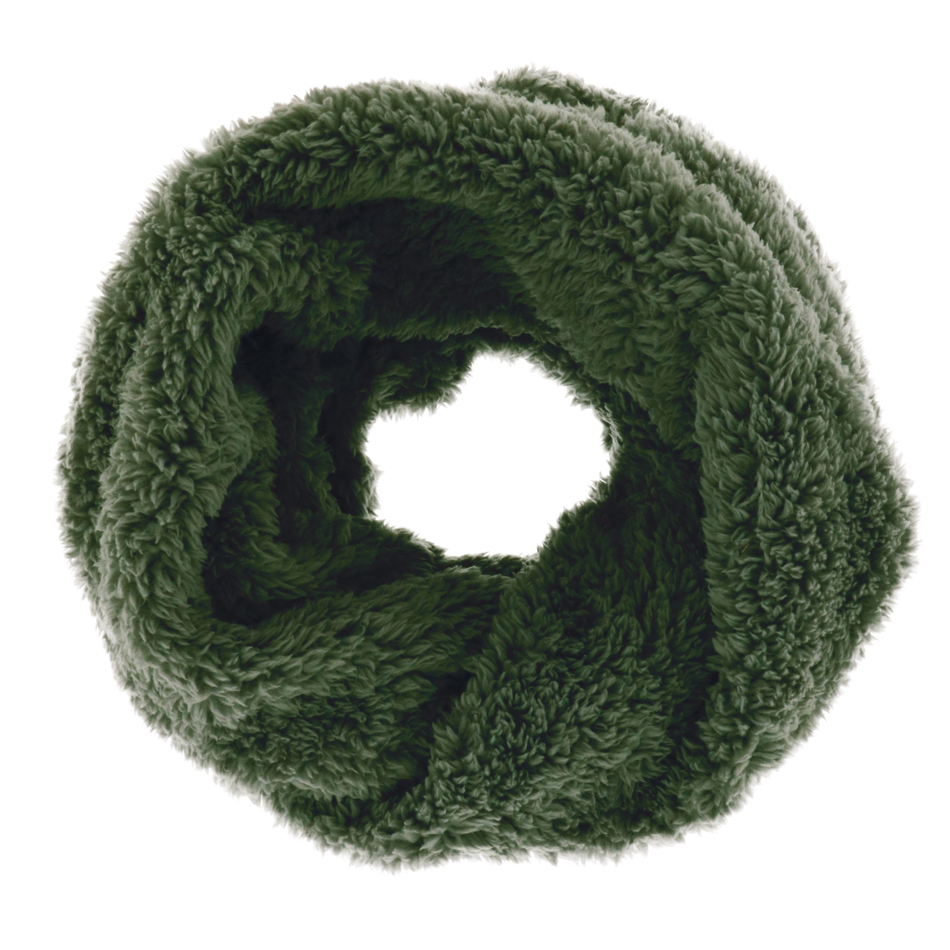 SCIARPA NONNIE VERDE INVERNO CON PELO