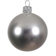 PALLINA DI NATALE ARGENTO OPACO 10CM