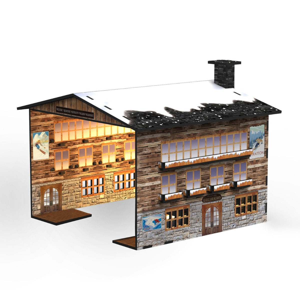 TETTOIA CABINA DELLA FUNIVIA SKY LIFT CON LUCI LED