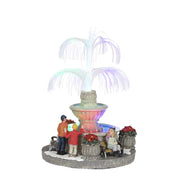 FIGURA FONTANA CON FIBRE OTTICHE A BATTERIA