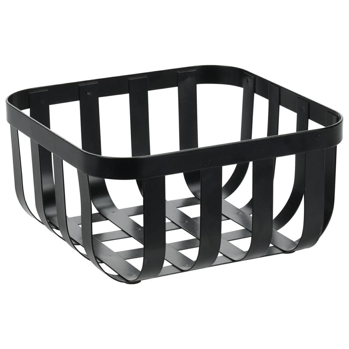 CESTINO PER LA FRUTTA METALLO NERO 19X19X9CM