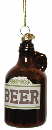 PENDENTE NATALIZIO A FORMA DI BOTTIGLIA DI BIRRA 13CM