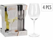 4 CALICI IN VETRO DA VINO BIANCO 41CL