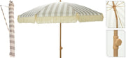 Parasol de jardin inclinable à franges, diamètre 200 cm, beige