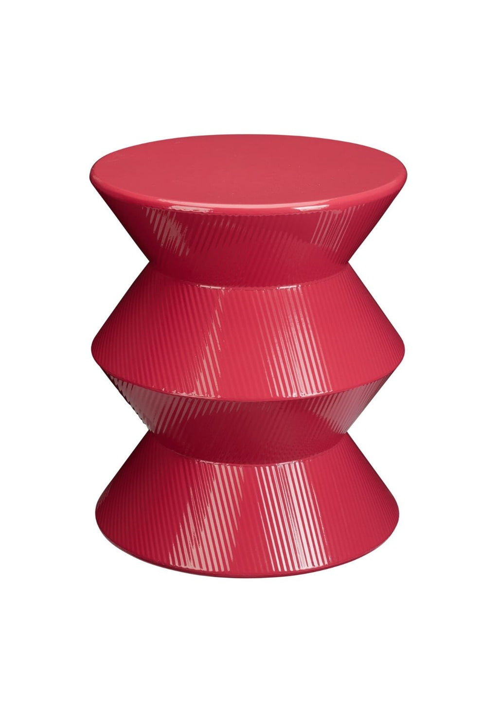 Tavolino in Metallo Lucido D40x45cm Rosa PERAGA HOME