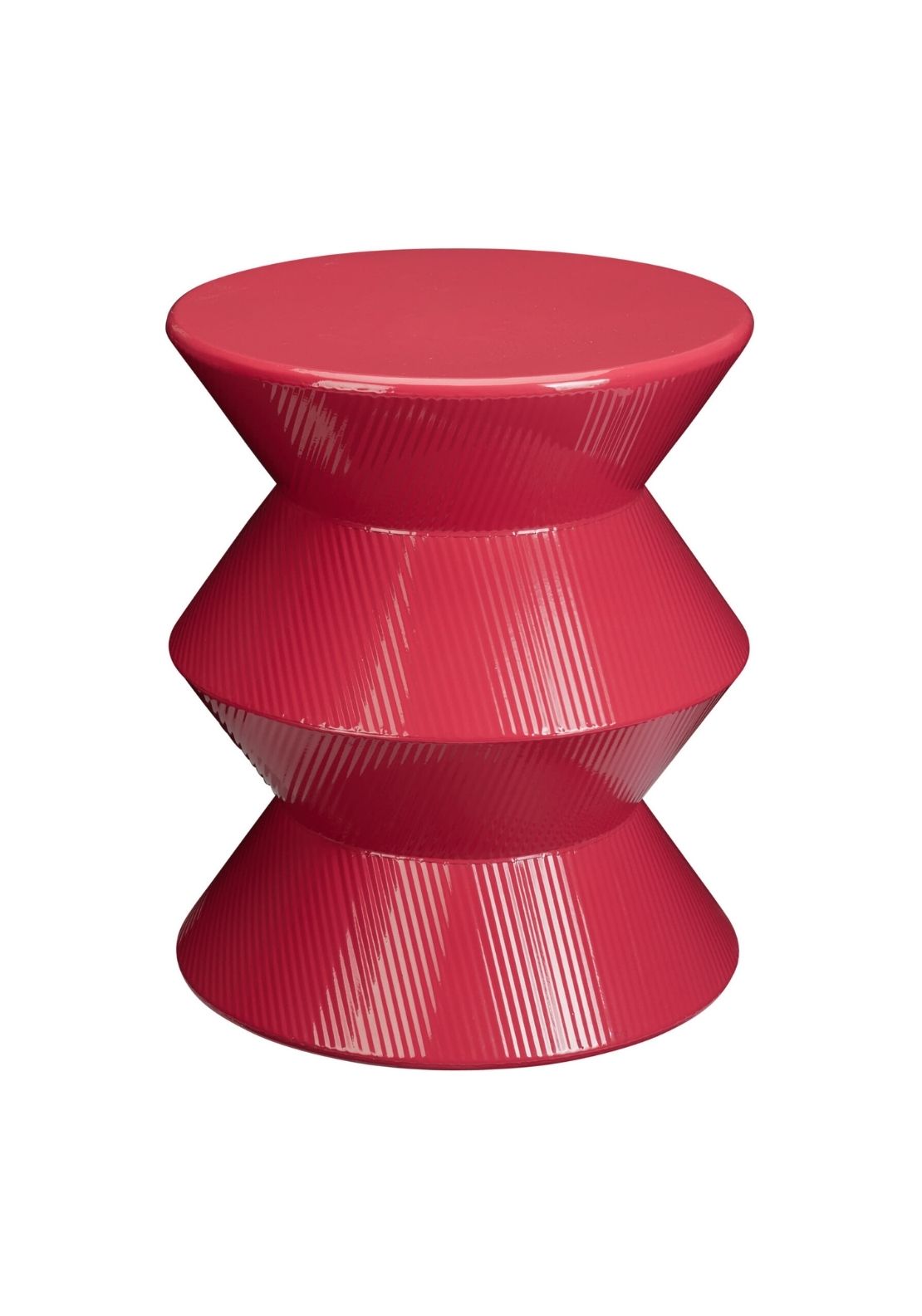Tavolino in Metallo Lucido D40x45cm Rosa PERAGA HOME