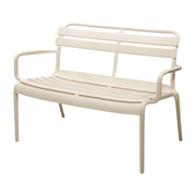 Panchina da Giardino Impilabile 114x55x82cm Beige PERAGA HOME