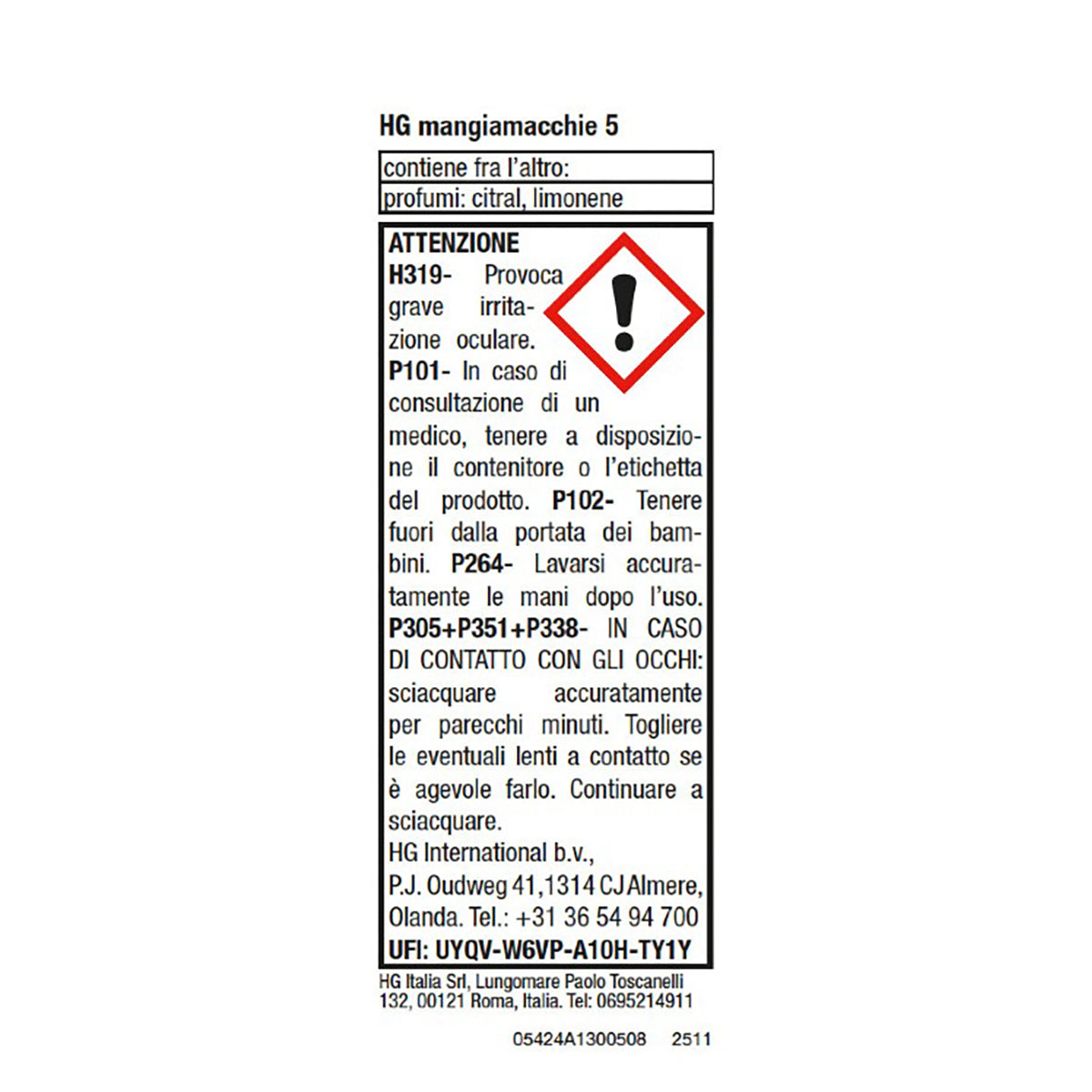 Détachant HG n° 5 : élimine les taches de maquillage, d’herbe et de pollen (50 ml)