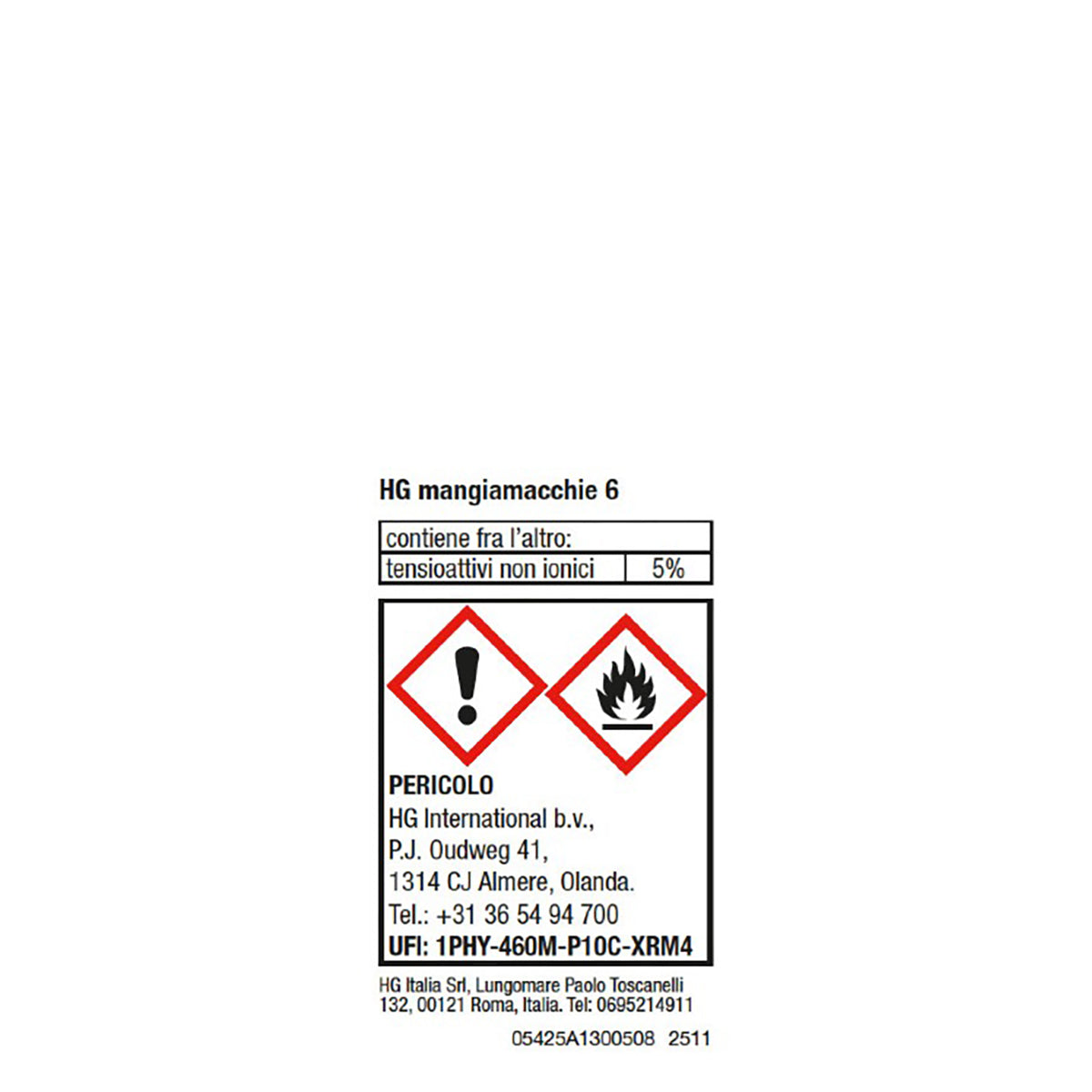 Détachant HG n° 6 pour encre et colorants 50 ml
