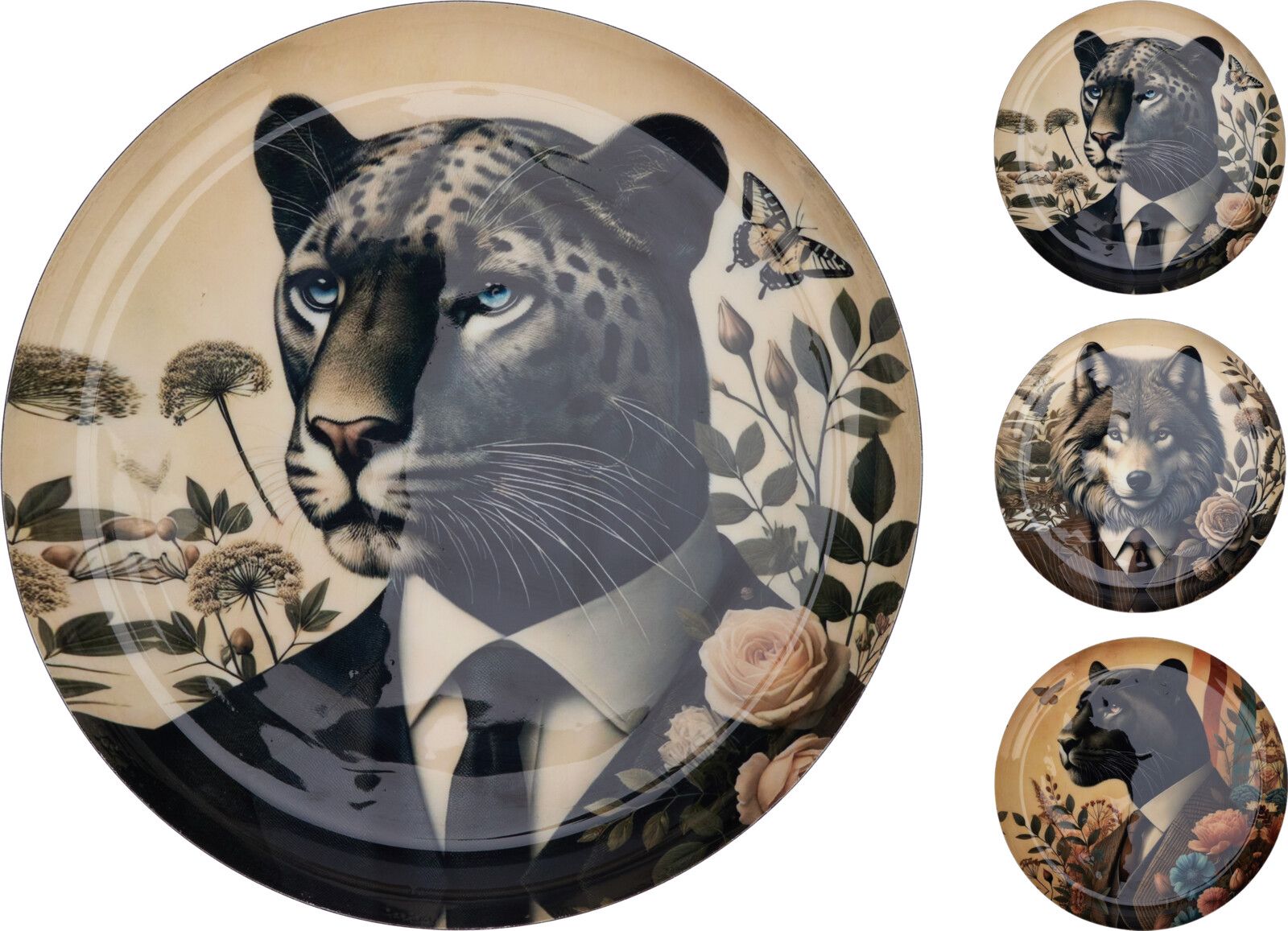 Piatto Decorativo da Muro con Animali - 29 cm modello assortito