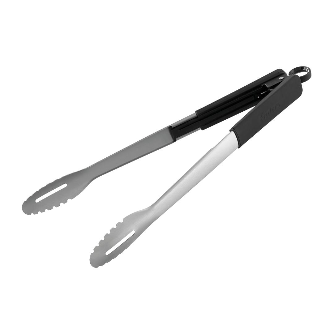 Pinza per Barbecue in Acciaio Inox 43 cm Nero e Argento ENDERS