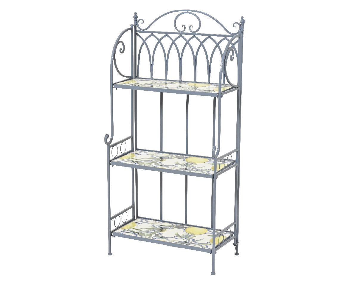 SCAFFALE MENSOLA SORRENTO BLU IN FERRO 31,5X58X118,5 CM