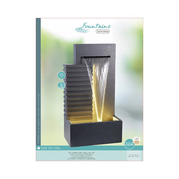 FONTANA RETTANGOLARE 32X52X95CM ANTRACITE