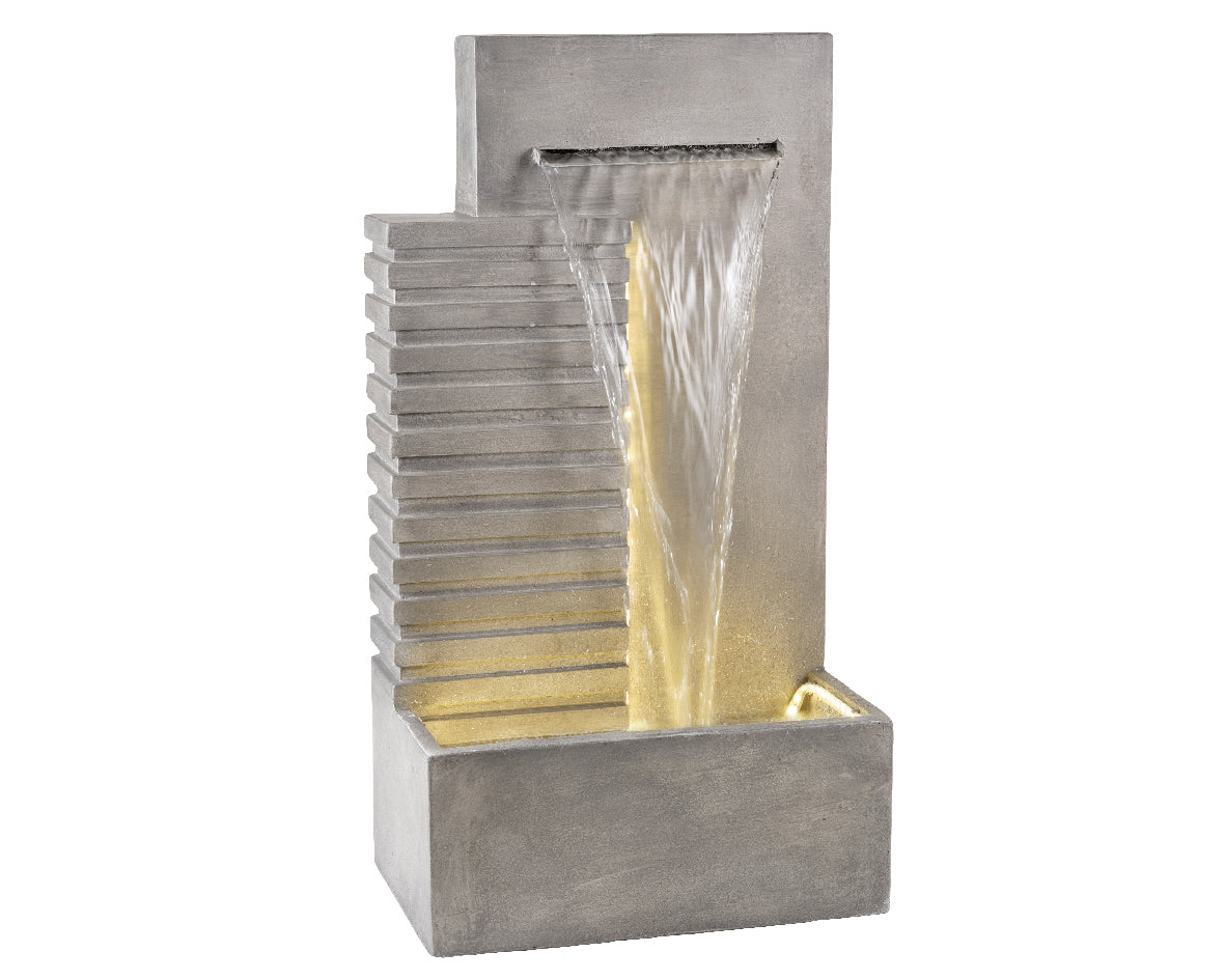 FONTANA RETTANGOLARE 32X52X95CM GRIGIO CHIARO