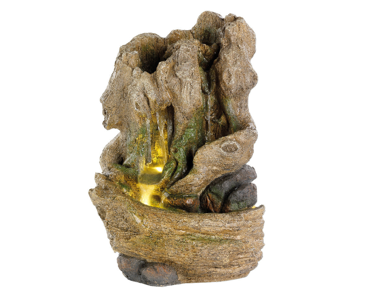 FONTANA EFFETTO ROCCIA NATURALE CON LED 35X40X59CM