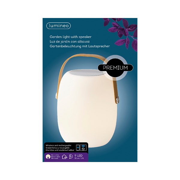 LAMPADA LED CON SPEAKER BLUETOOTH 21X32CM