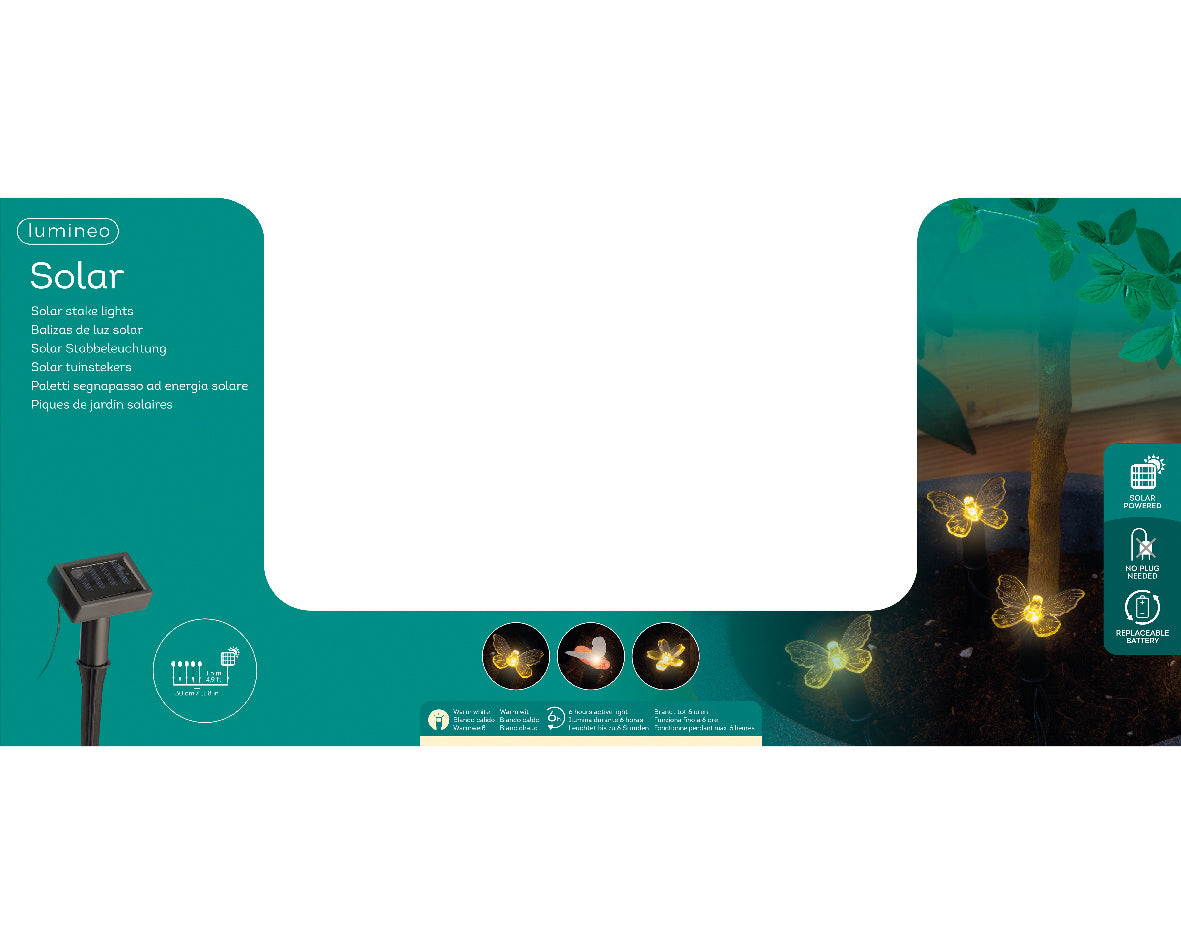 LUCI SEGNAPASSO SOLARI INSETTI/FIORI MODELLO A SCELTA 150CM