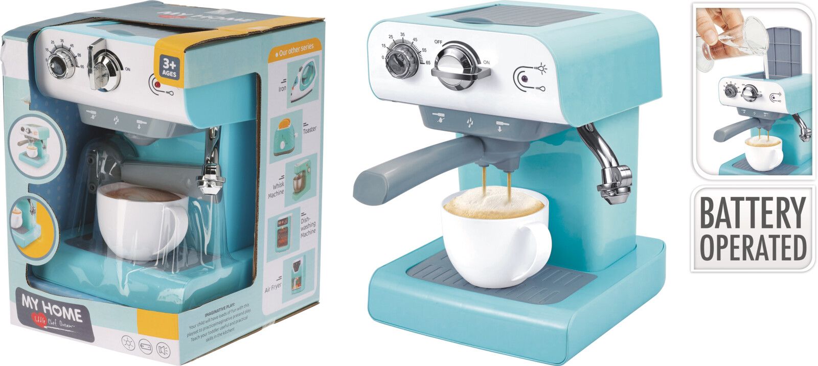 Macchina da Caffè Giocattolo con Luci e Suoni - Bianca