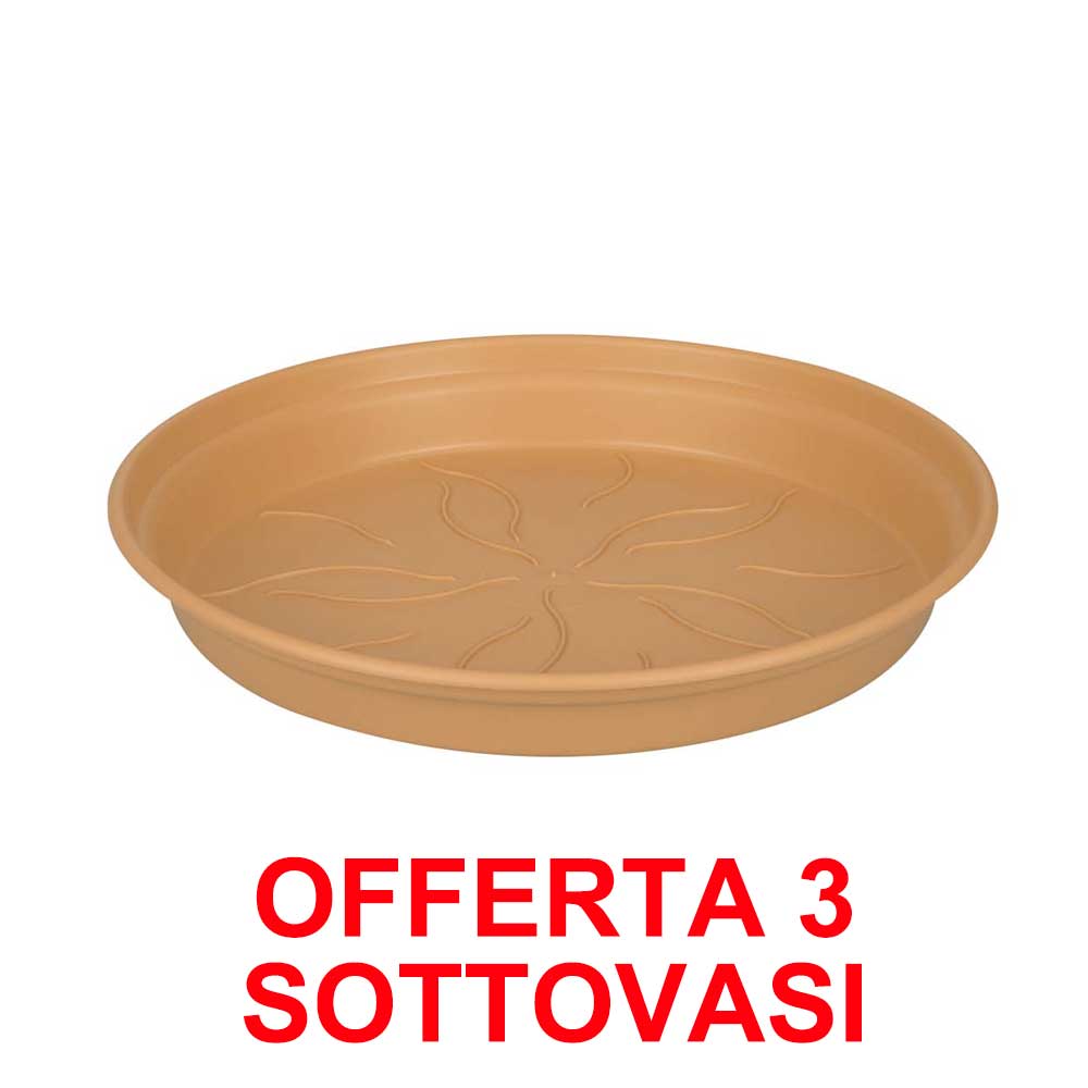 OFFERTA 3 SOTTOVASO GREEN BASICS GROWPOT SAUCER 29CM MILD TERRA