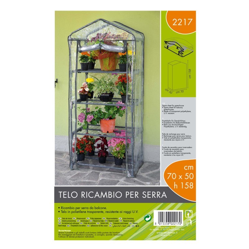 TELO DI RICAMBIO PER SERRA AZALEA 4 RIPIANI GRIGIO