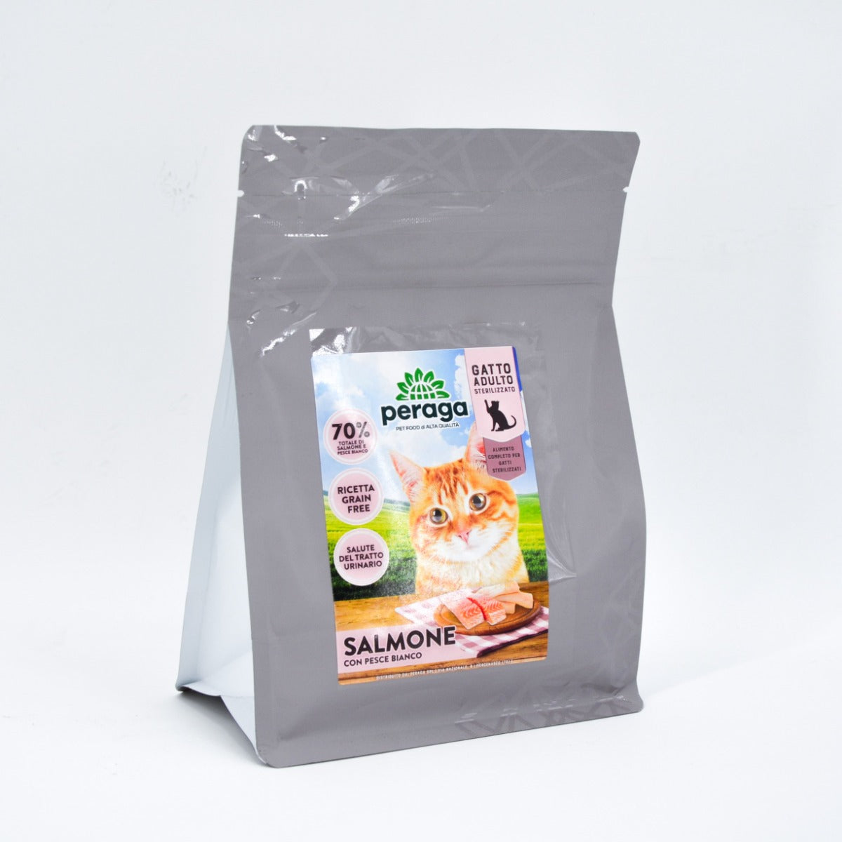 CROCCHETTE PERAGA PER GATTO ADULTO STERILIZZATO 300GR SALMONE CON PESCE BIANCO