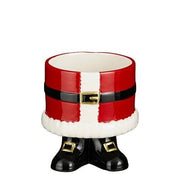 Mica Decorations Vaso cachepot Babbo Natale 17xD16 cm, rosso