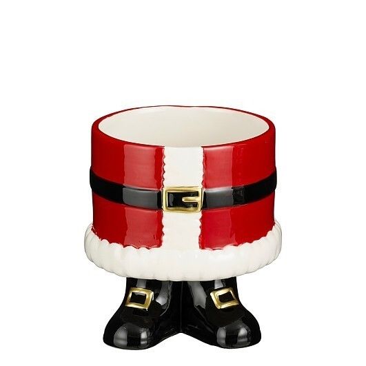 Mica Decorations Vaso cachepot Babbo Natale 17xD16 cm, rosso