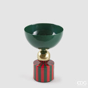Vaso Righe Coppa H.23 D.18 Verde/Rosso