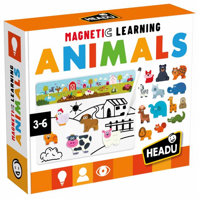 Gioco Educativo Magnetico Animals 3-6 Anni Headu