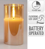 Candela decorativa a LED, altezza 15 cm, luce bianco caldo