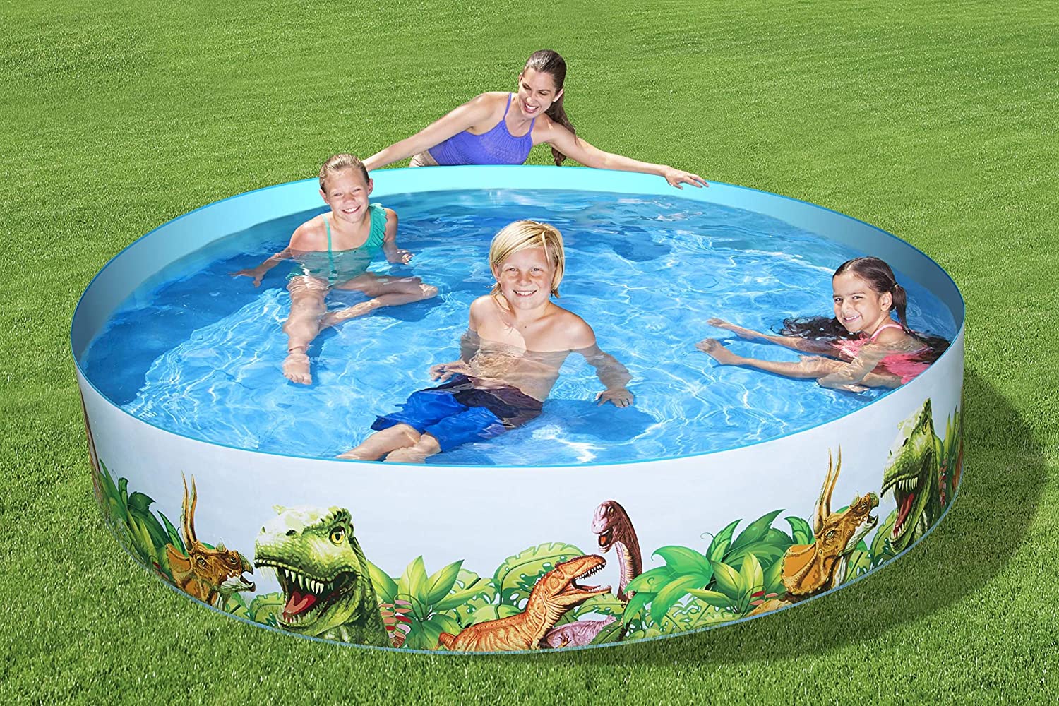 PISCINA RIGIDA DINOSAURI 244X244X46CM