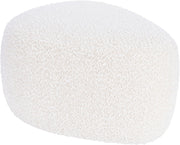 Pouf in Peluche Teddy - Bianco 57x46x32cm