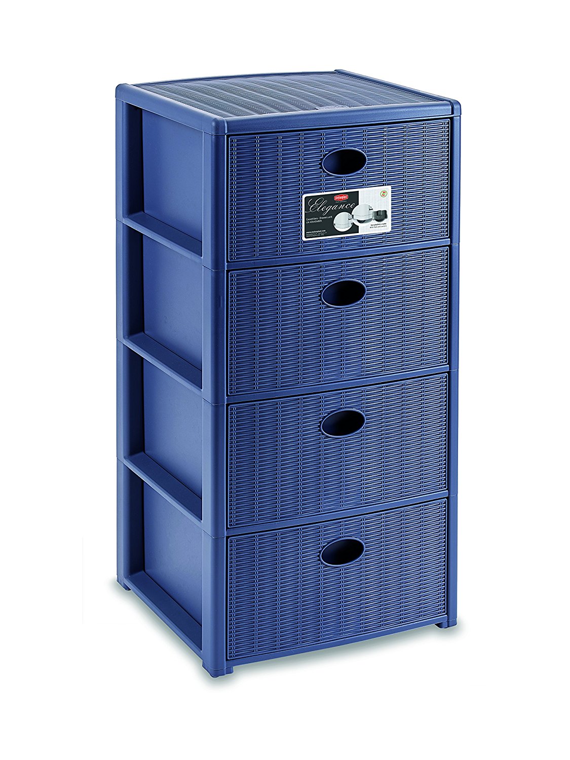 CASSETTIERA ELEGANCE CON 4 CASSETTI 40X40X80 CM BLU NAVY