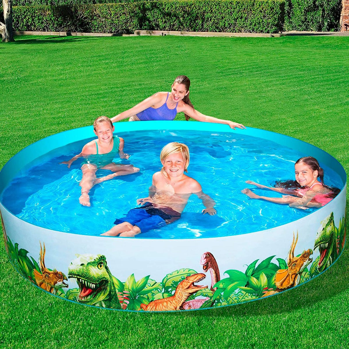 PISCINA RIGIDA DINOSAURI 244X244X46CM