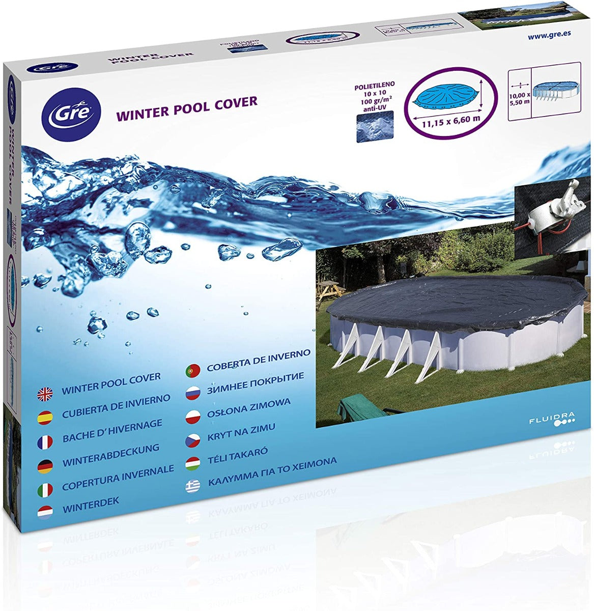 COPERTURA INVERNALE PER PISCINA 500X300CM