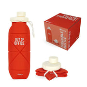 Fisura Borraccia Pieghevole In Silicone Out Of The Office 22,5xD7 Cm Rosso FISURA