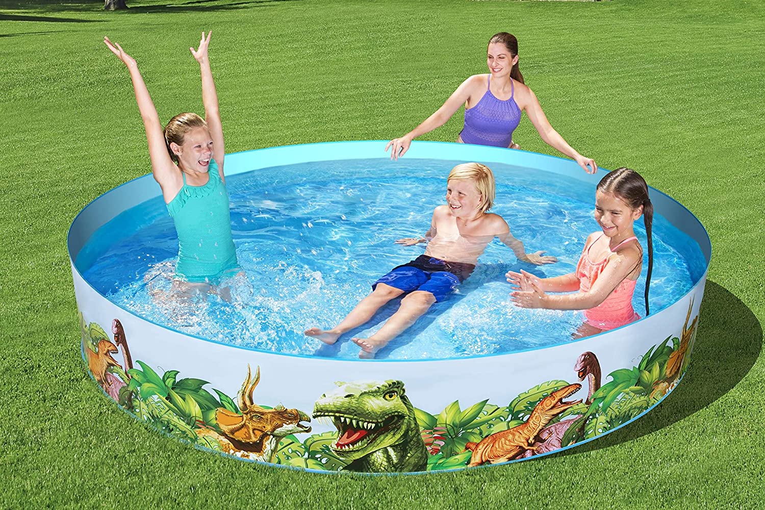 PISCINA RIGIDA DINOSAURI 244X244X46CM