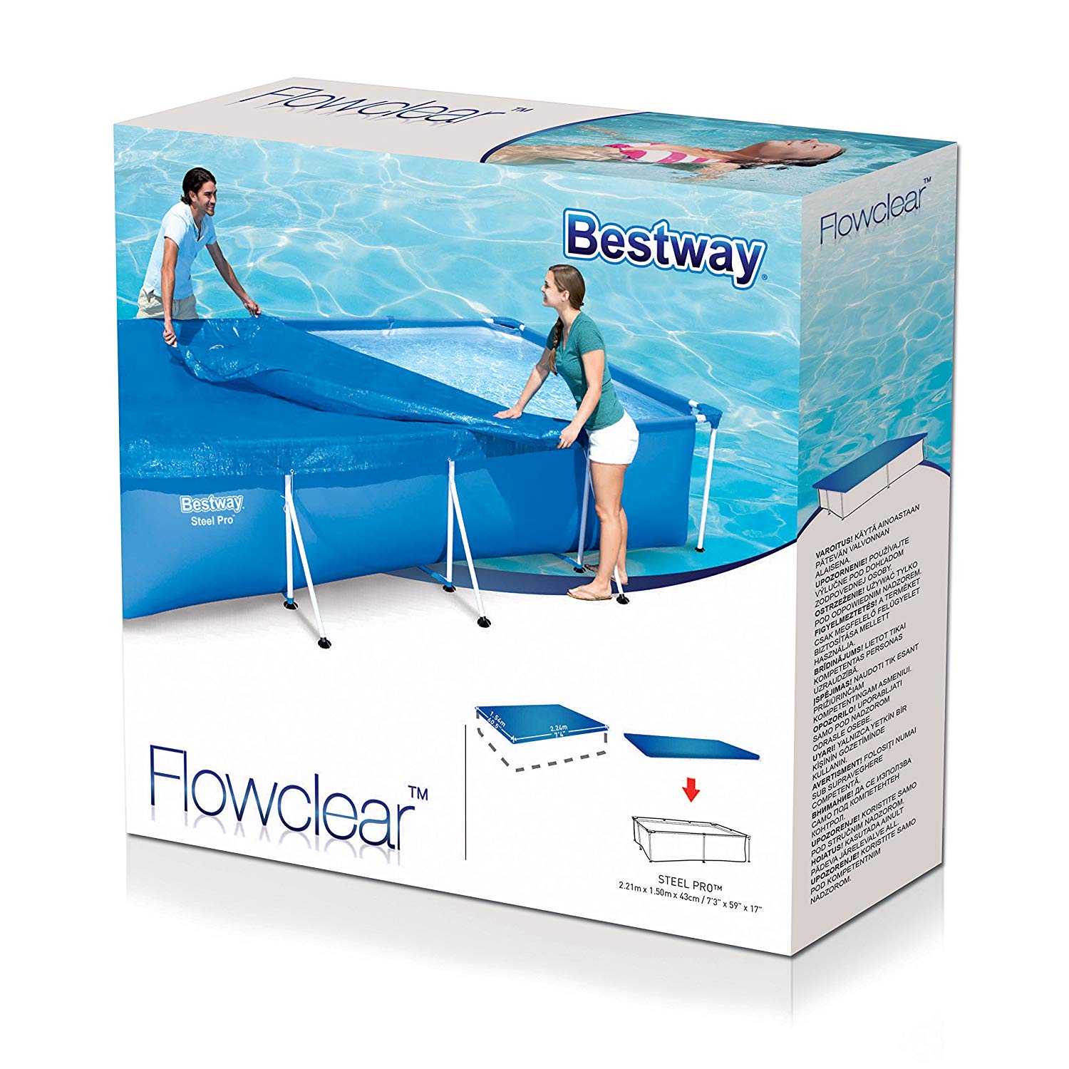 COPERTURA PER PISCINA STEEL FRAME 221X150X43CM BESTWAY